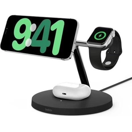 Belkin BOOST CHARGE PRO 3-in-1 Wireless Charger Qi2 15W, black