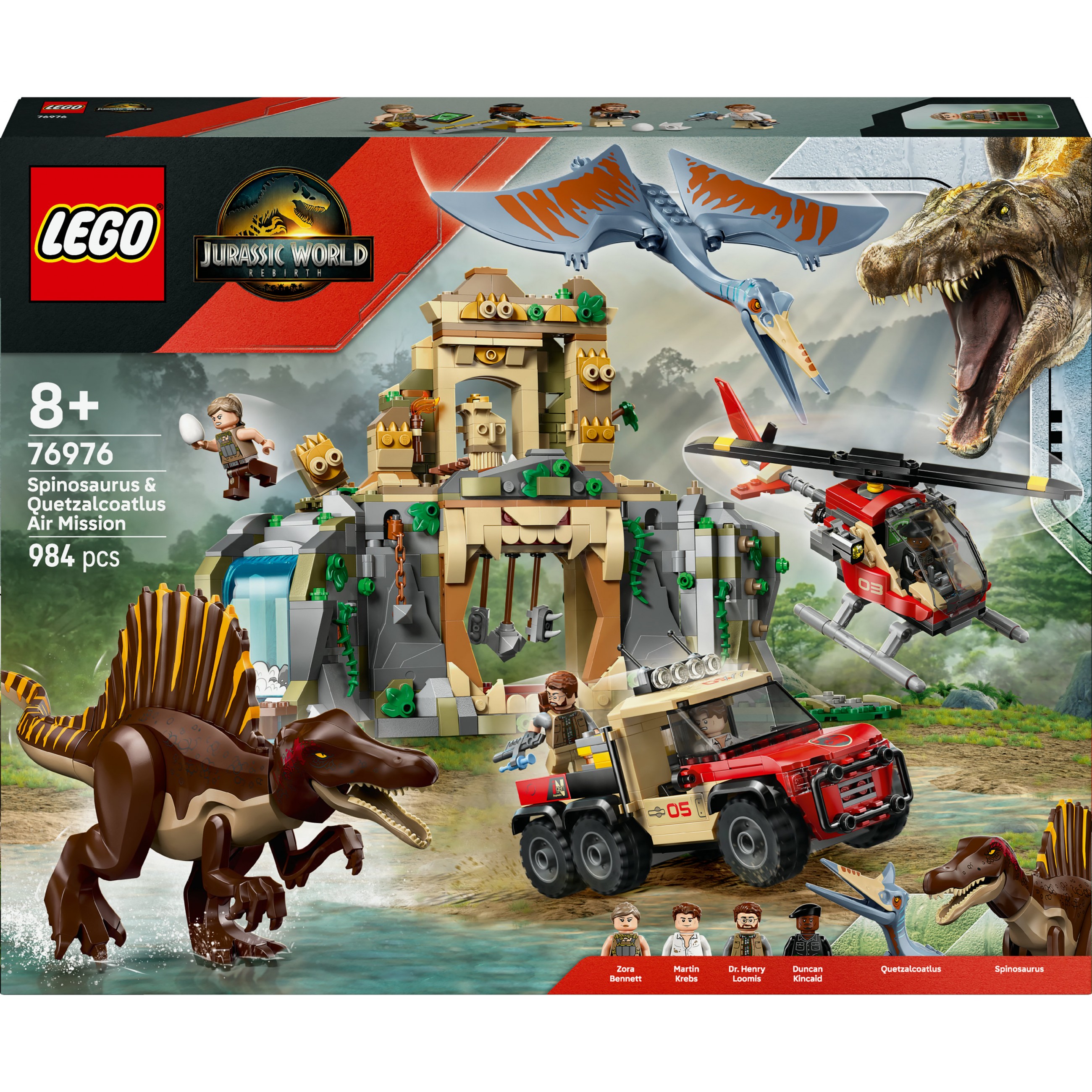 LEGO Jurassic World Spinosaurier & Quetzalcoatlus: Hubschrauber-Einsatz 76976