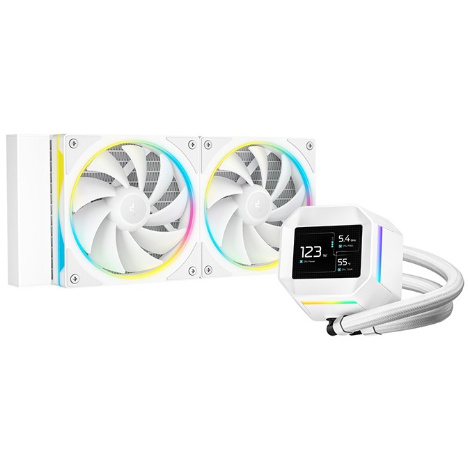 K Cooler Wasserkühlung Deepcool LM240 White