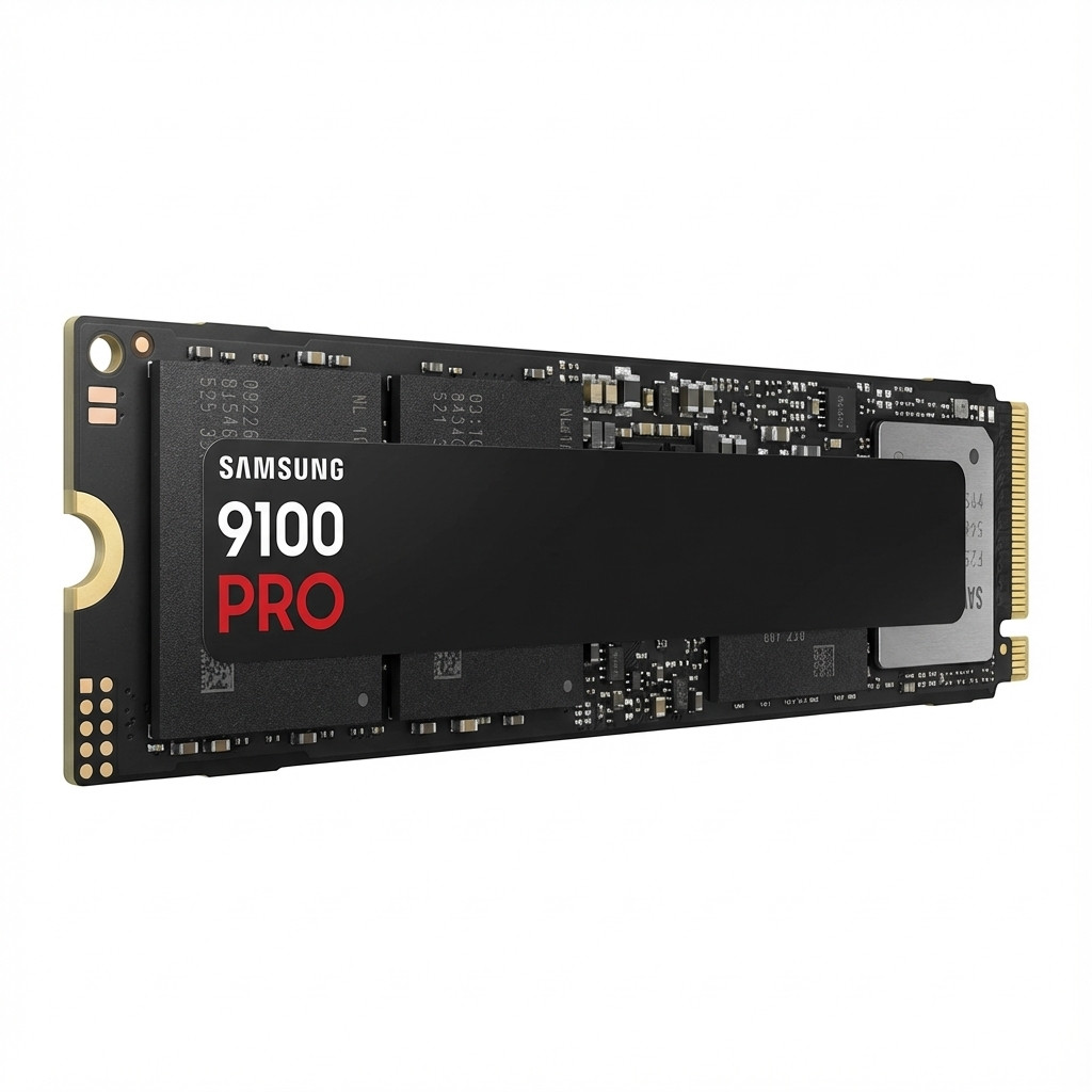 M.2. SAMSUNG 9100 PRO NVMe 8TB PCIe 5.0 14.800 MB/s Lesen 13.400 MB/s Schreiben Interne SSD fr Gaming Schwarz
