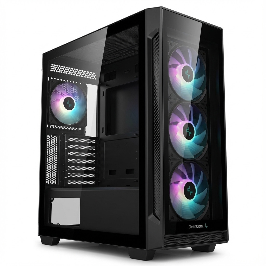 DeepCool CG530U 4F ATX Panoramaglas 4x ARGB black