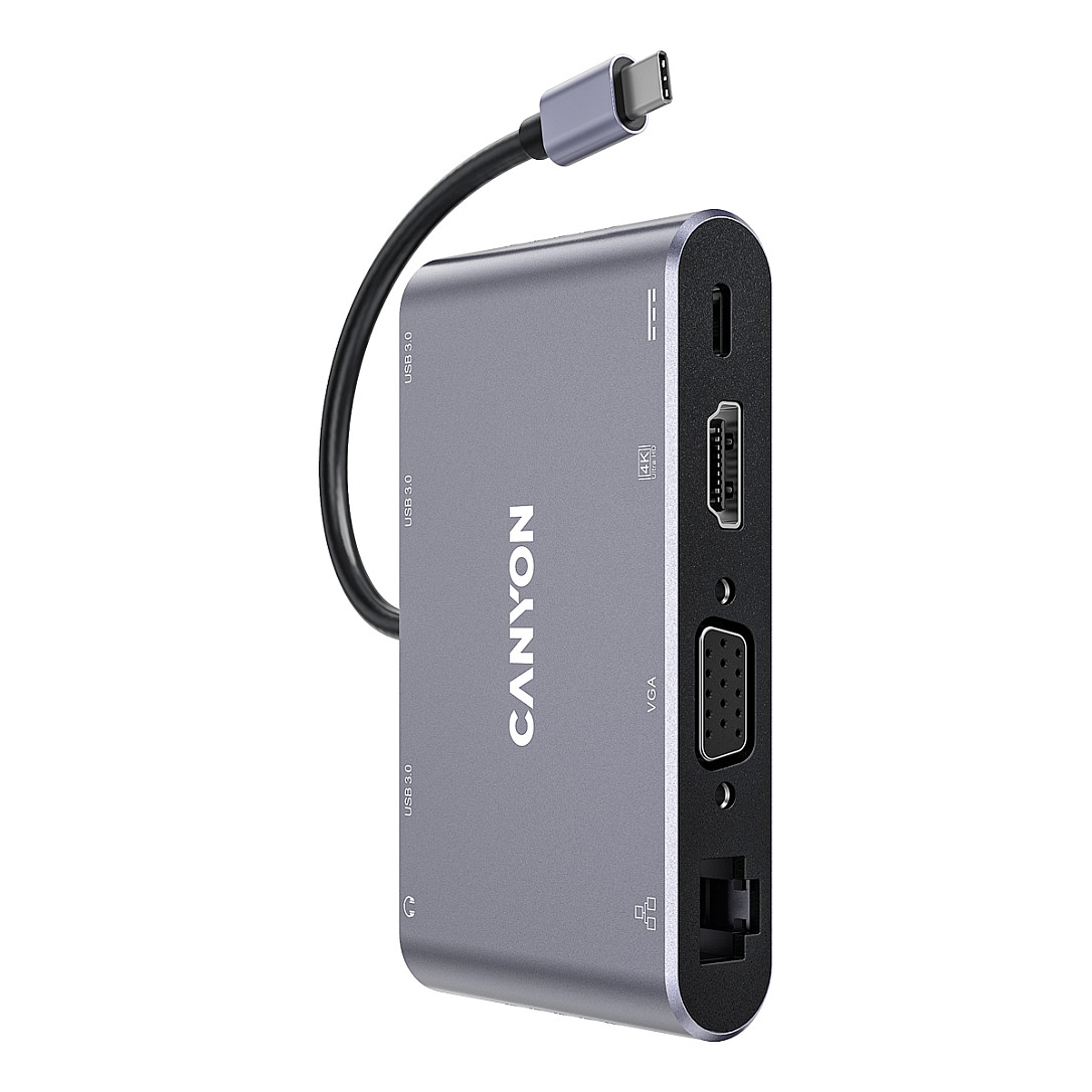 Canyon Hub DS-14 8-in-1 4K USB-C gray