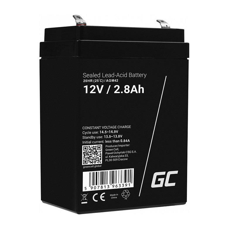 Green Cell AGM25 Plombierte Bleisäure 75Ah 12V