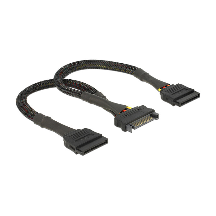 Delock - Stromkabel - 15 PIN SATA Power (M) bis 15 PIN SATA Power (W)