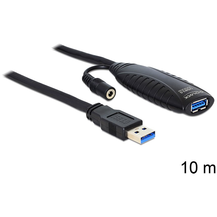 DELOCK Kabel USB 3.0 Verlngerung. aktiv 10 m