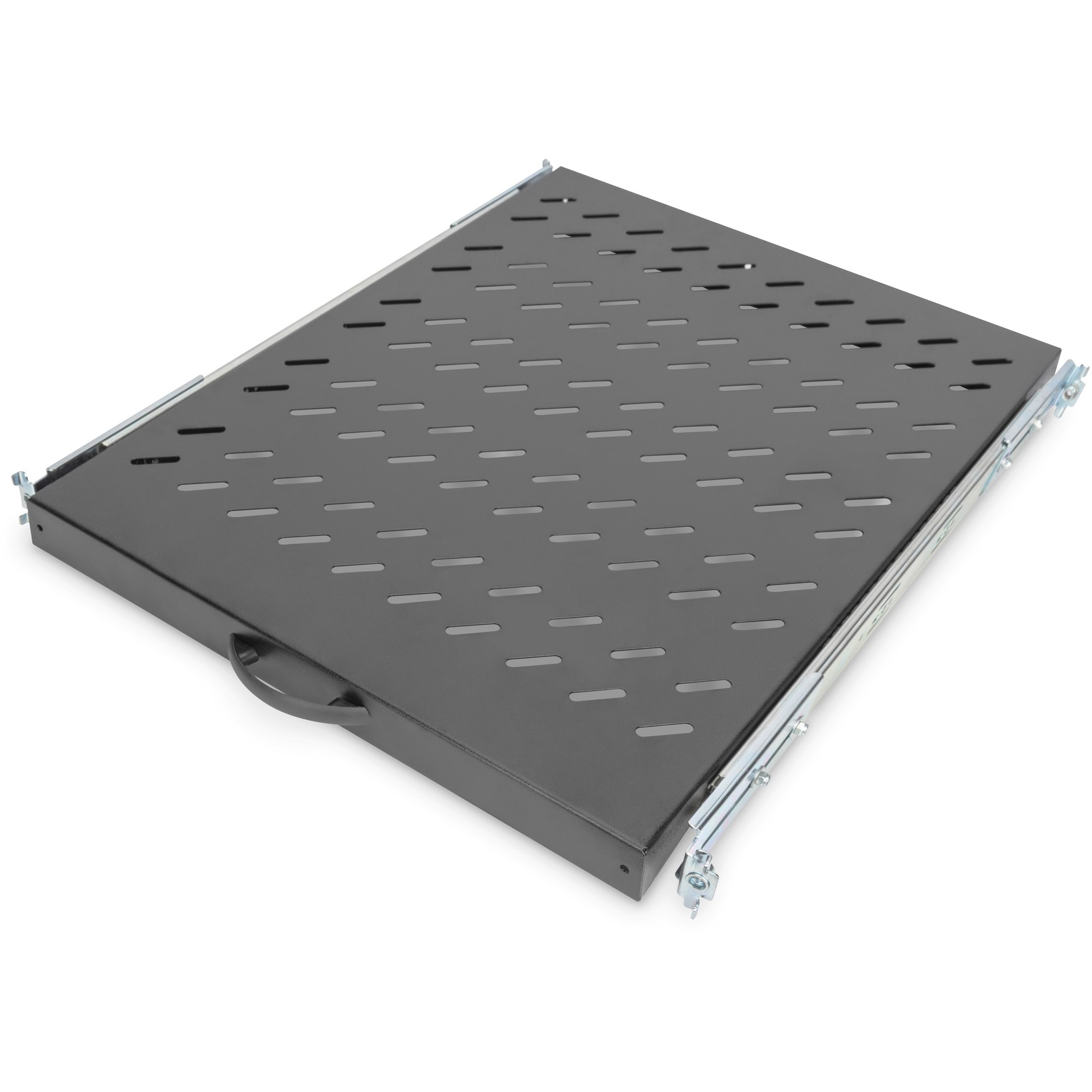 DIGITUS Fachboden 1HE 30x483x570mm bis 25kg schwarz auszieh