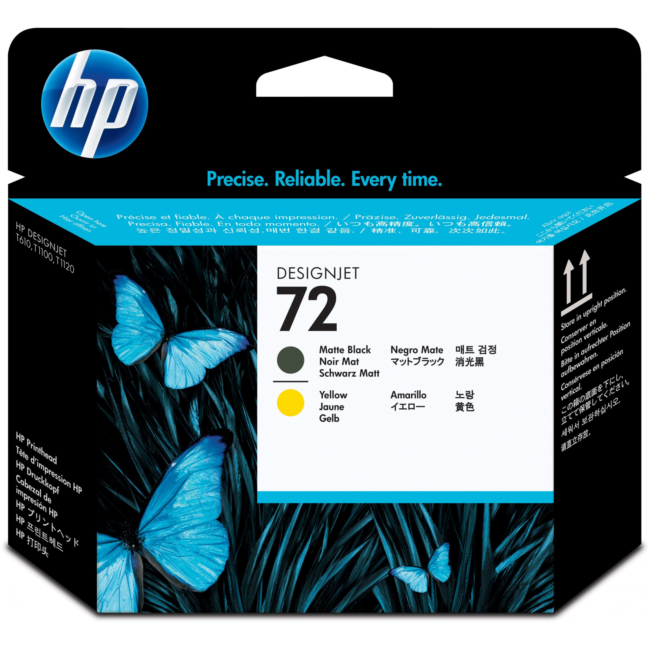 HP Tinte 72 (C9384A) schwarz matt. gelb Druckkopf