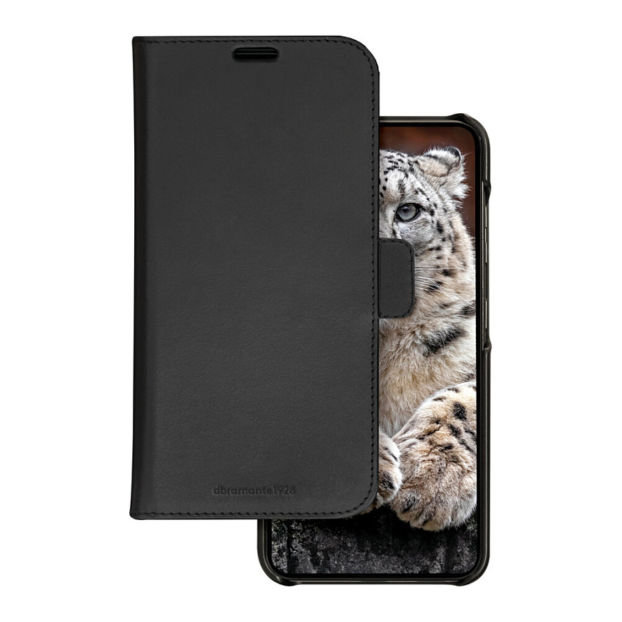 dbramante1928 Lynge - Flip-Hlle fr Mobiltelefon - Leder - Schwarz - fr Samsung Galaxy S24+