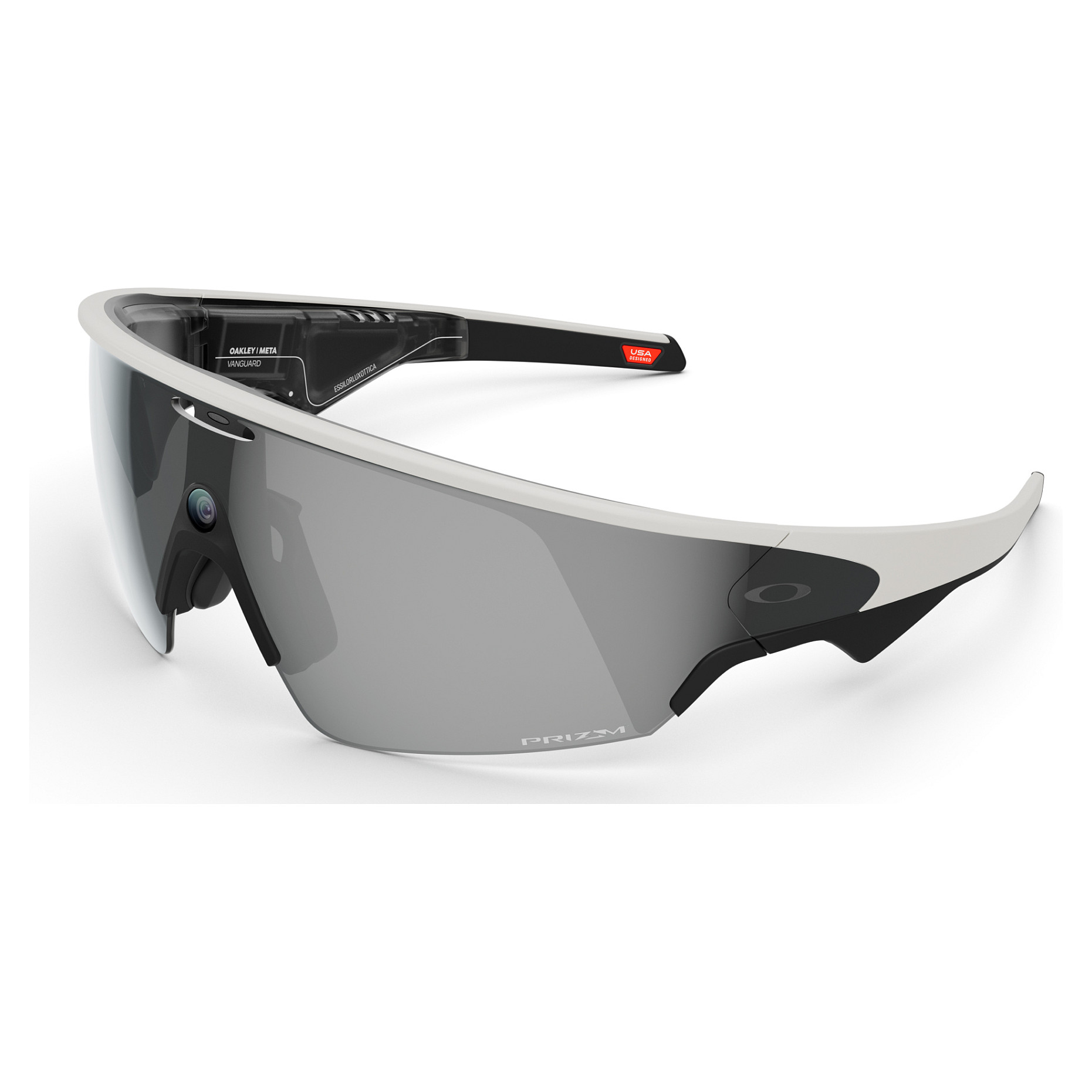 META Oakley Vanguard, Meta AI, White, Prizm Black AI Glasses