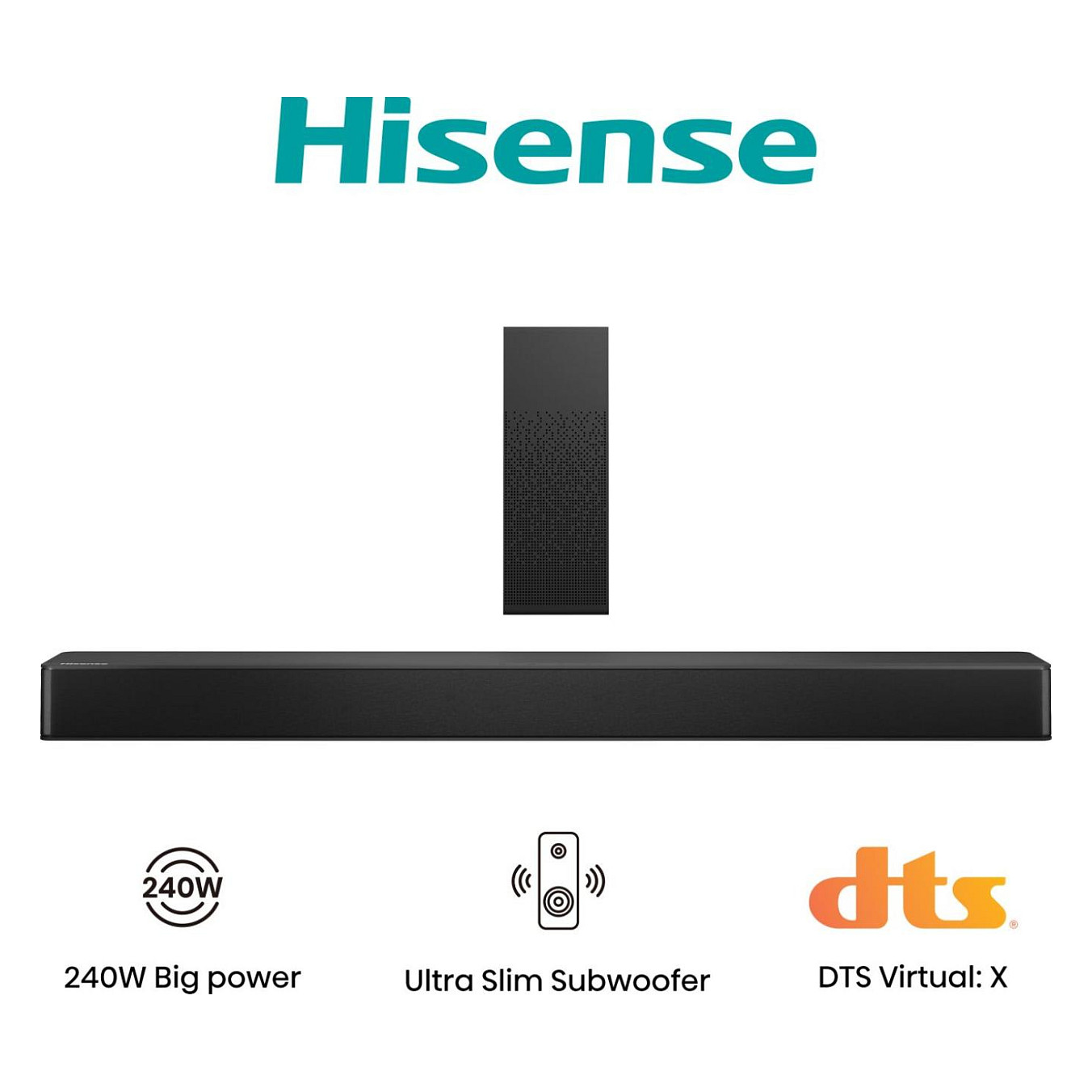 Hisense HS2100 (schwarz, Bluetooth, HDMI (ARC), USB)