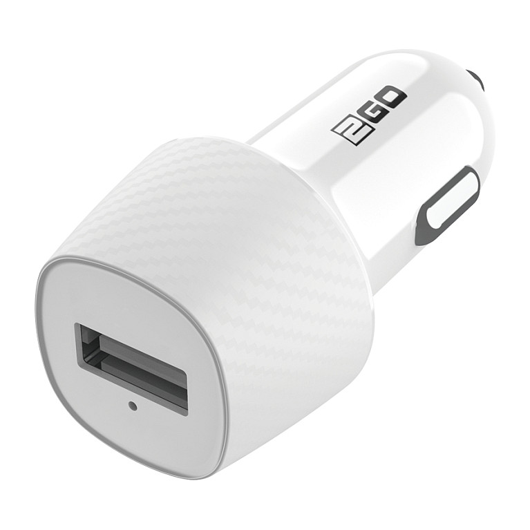 2GO USB KFZ-Ladegerät 1000mA USB-A - weiss
