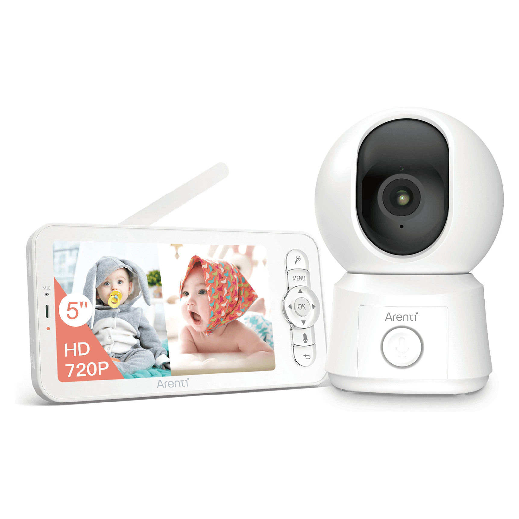 Arenti 2MP/1080P Wi-Fi Video Baby Monitor Kit with LCD
