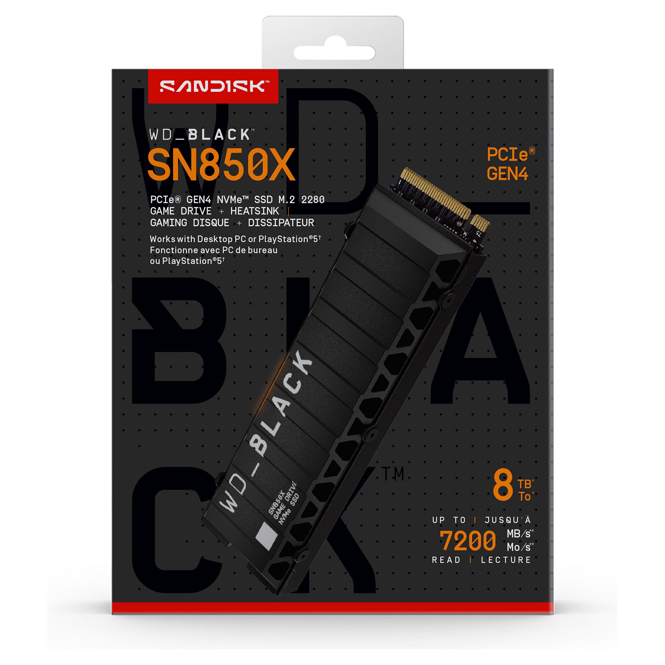8TB WD Black SSD SN850X Heatsink POWERED BY SANDISK