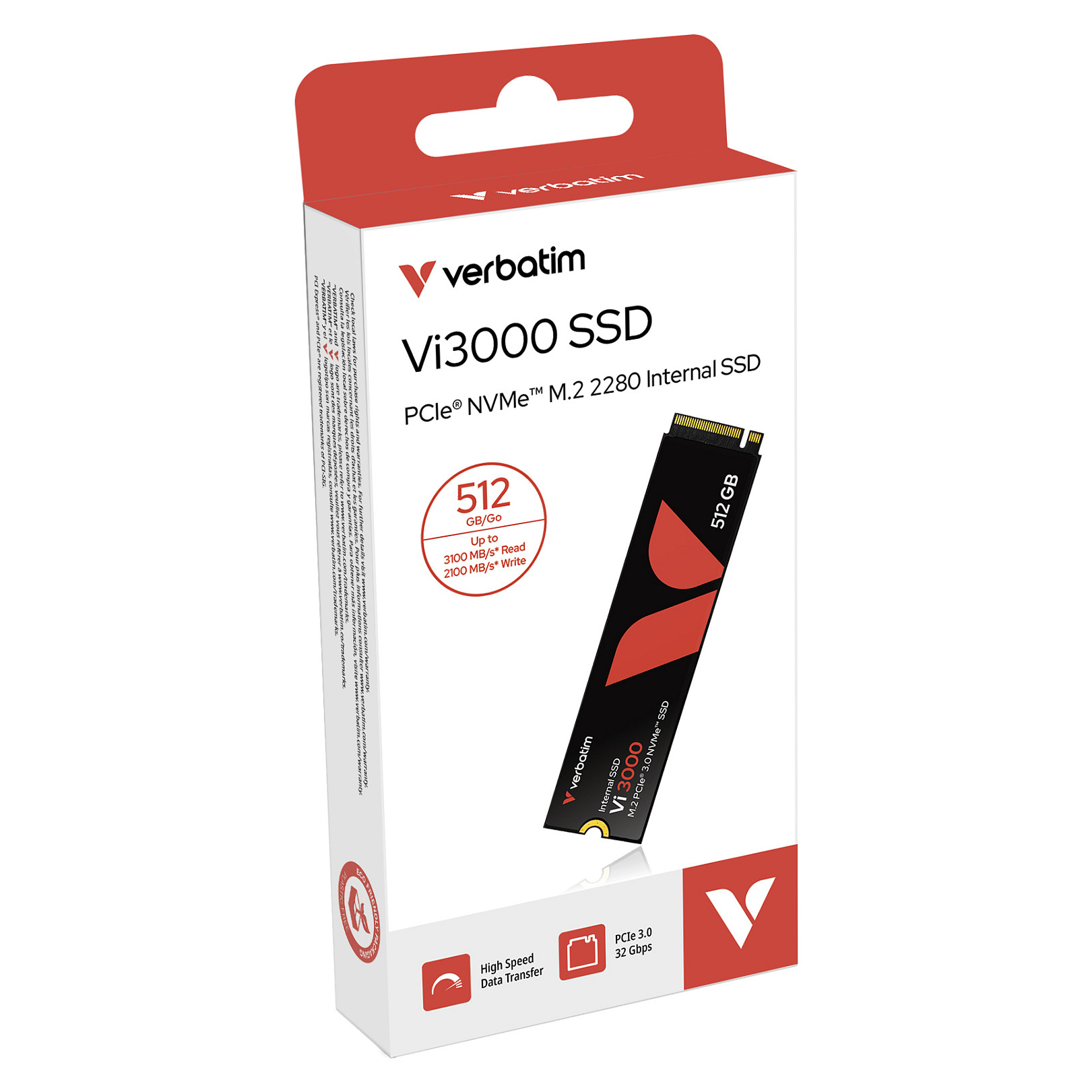 M.2 512GB Verbatim interne SSD PCIe 3.0 2280 Vi3000