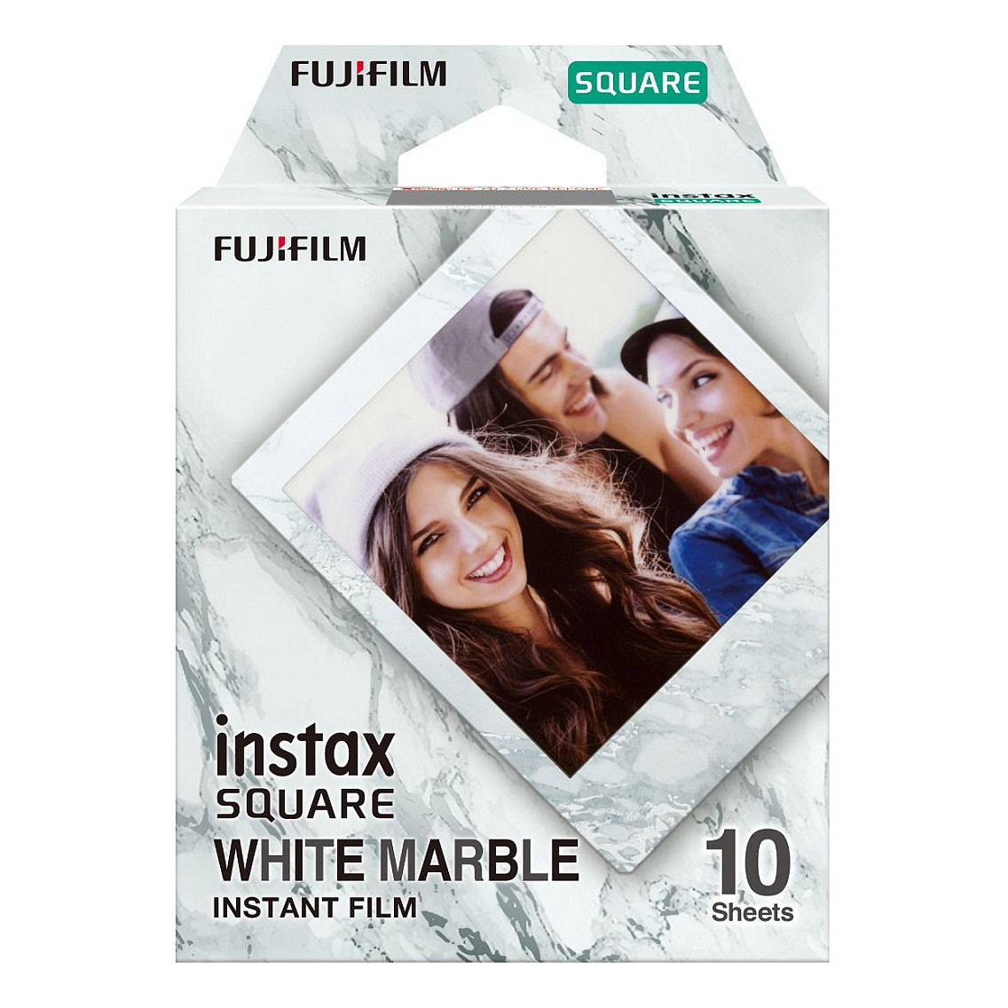 1 Fujifilm instax Square Film white marble