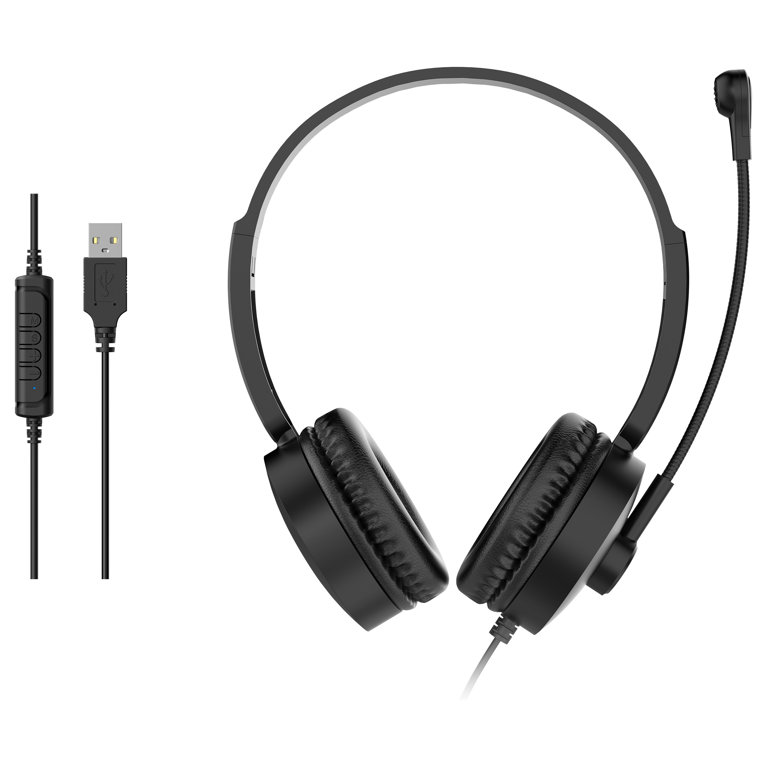Equip Stereo-Headset Wired mit Mikro USB-A 2.00m schwarz