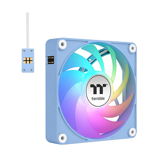 140mm Thermaltake CT140 EX ARGB Sync PC Cooling Fan Hydrangea Blue 3 Fan Pack
