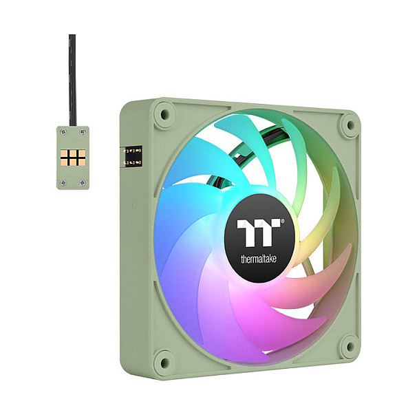 120mm Thermaltake CT120 EX ARGB Sync PC Cooling Fan Matcha Green 3 Fan Pack