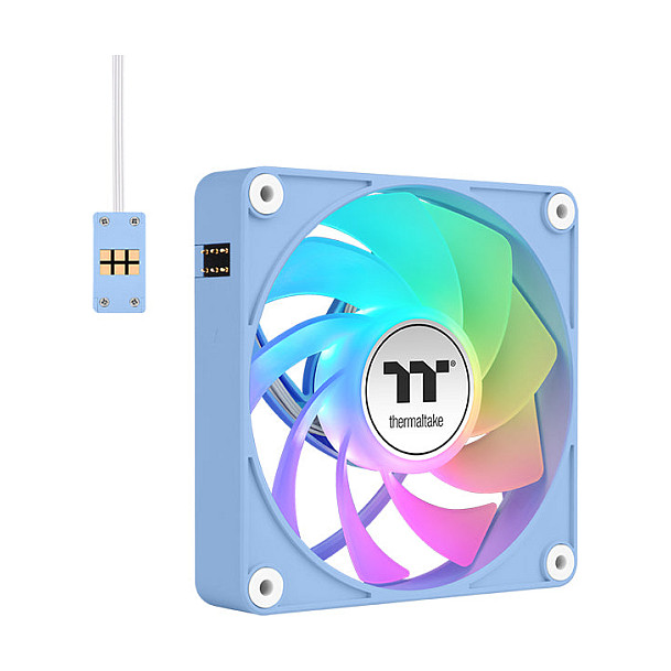 140mm Thermaltake CT140 EX Reverse ARGB Sync PC Cooling Fan Hydrangea Blue 3 Fan Pack