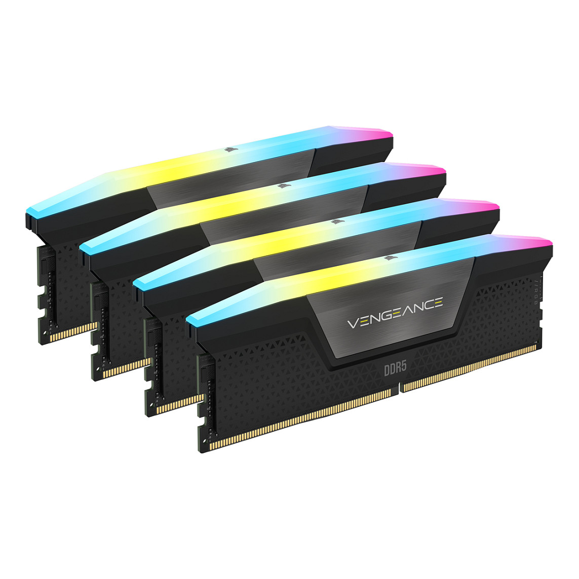 64GB Corsair DIMM 6200 (4x 16 GB) Quad-Kit (schwarz, CMH64GX5M4B6200C32, Vengeance RGB, INTEL XMP)