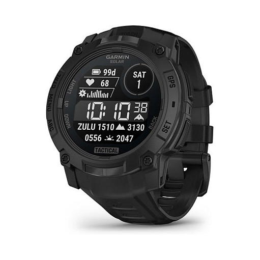 Garmin Instinct® 3 Solar Tactical Edition 50mm black mit Silikon-Wechselarmband 26 mm black