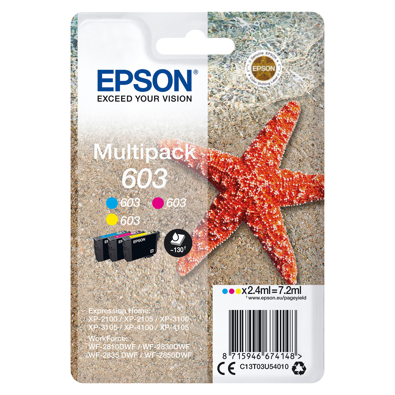 EPSON Tinte Multip. 3x4.2ml (C13T03U54020)