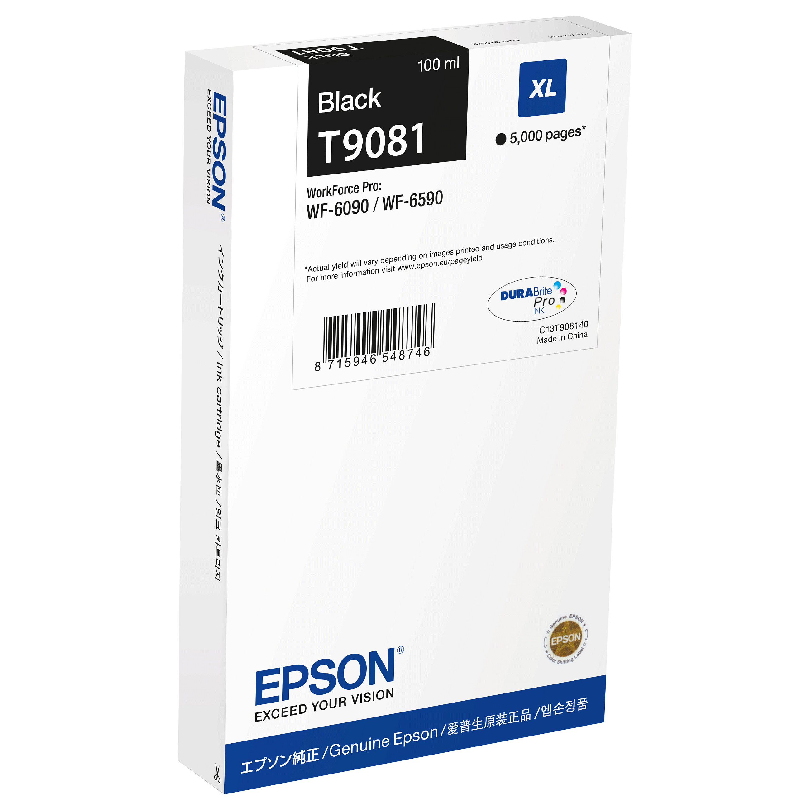 EPSON Tinte schwarz 100.0ml WF Pro 6xxx, ''XL''