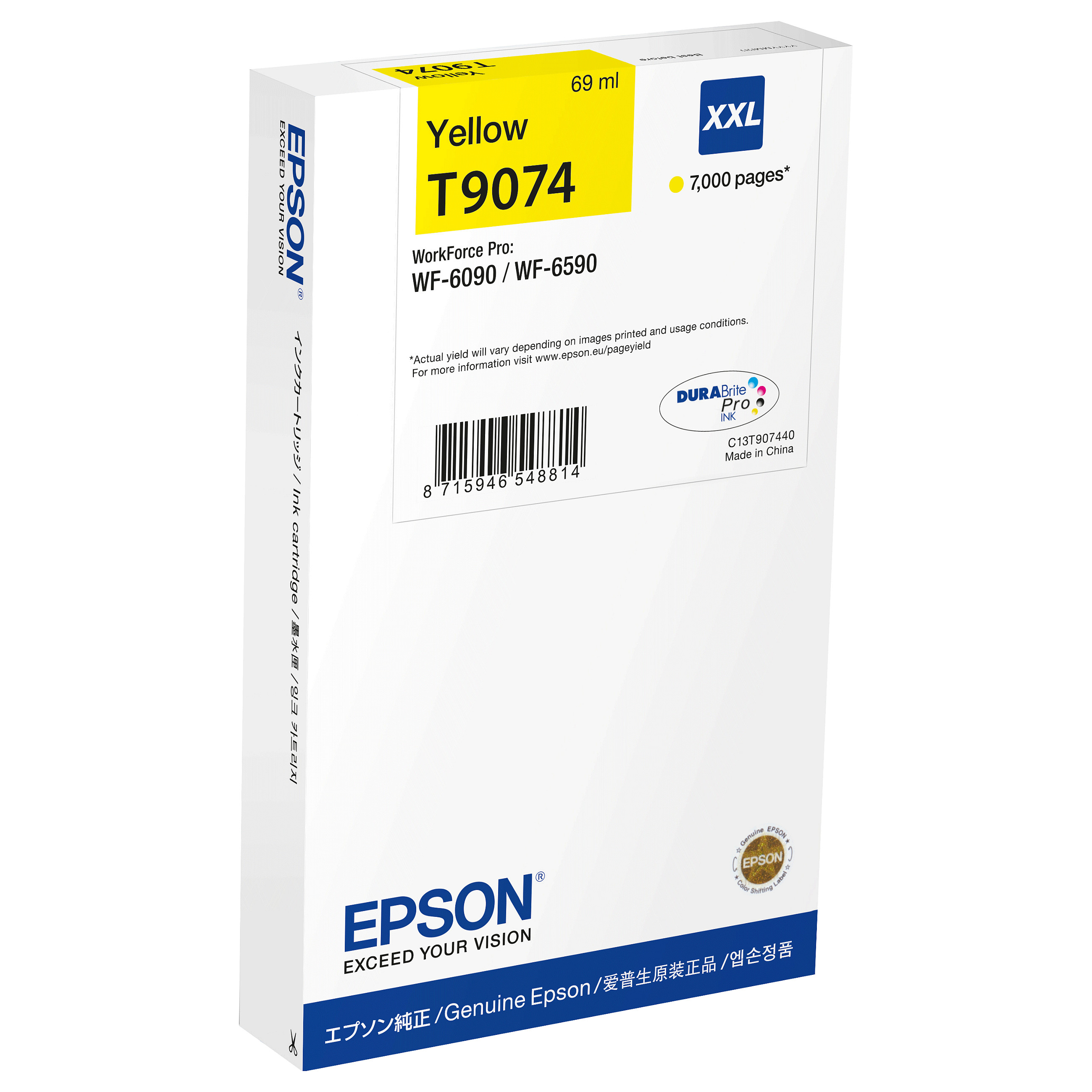 EPSON Tinte gelb 69.0ml WF Pro 6xxx, ''XXL''