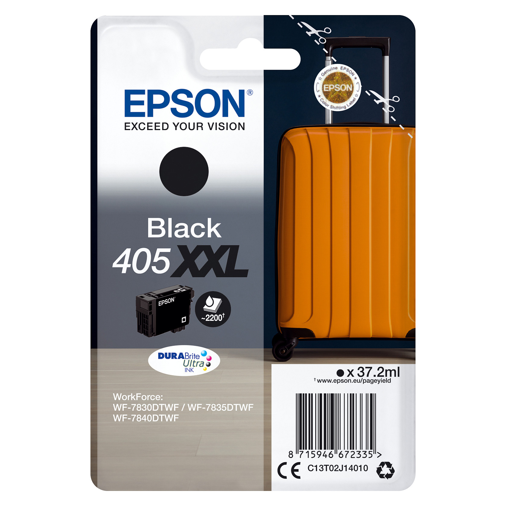 EPSON Tinte schwarz 37.2ml WF 783x/7840, ''XXL'', RF