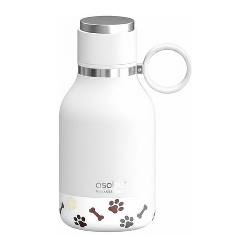 Asobu - Dog Bowl Buddy - Edelstahlflasche mit 2 Npfen Wei