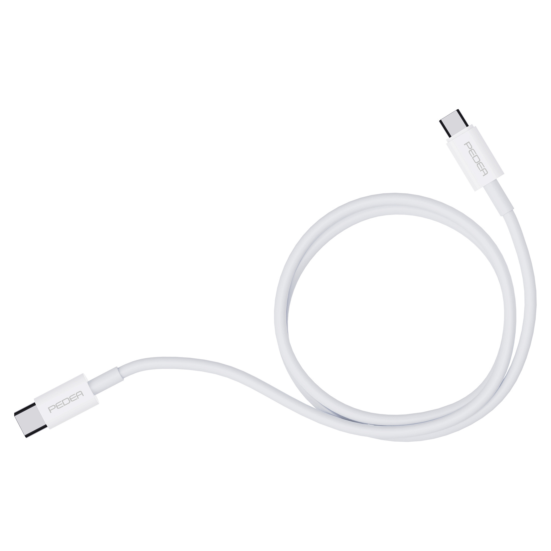 PEDEA Schnelllade- und Datenkabel USB-C/USB-C, 1m, wei