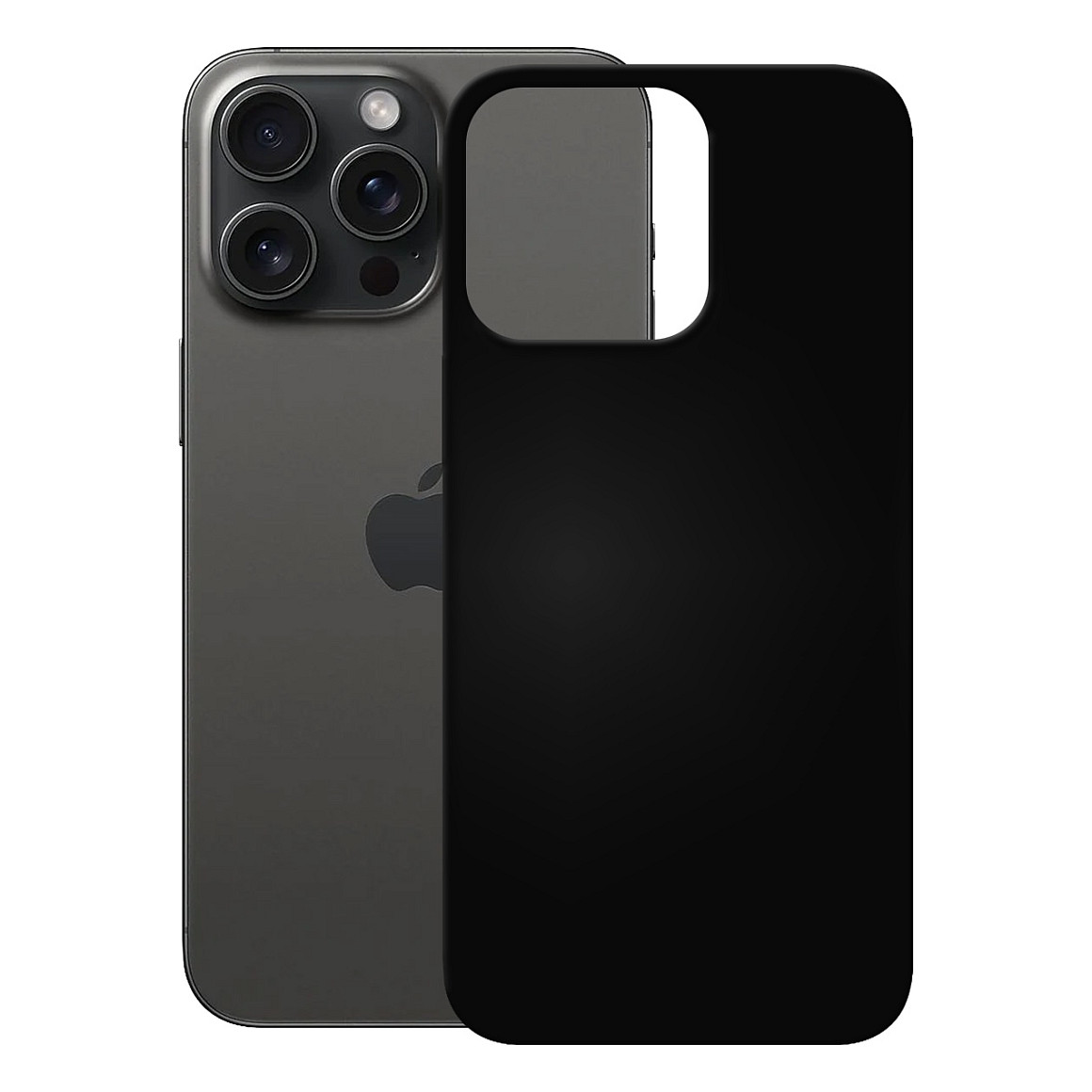 PEDEA Soft TPU Case fr iPhone 15 Pro, schwarz