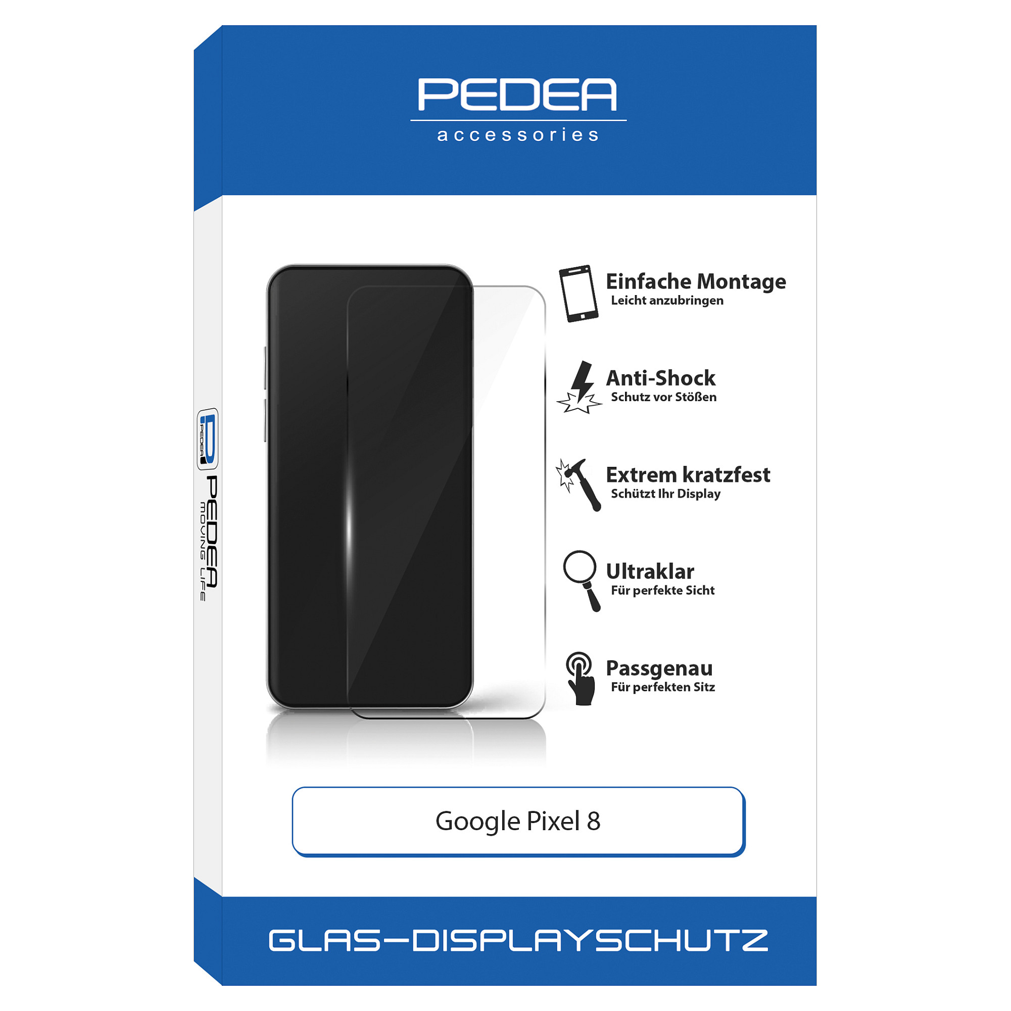 PEDEA Display-Schutzglas Google Pixel 8