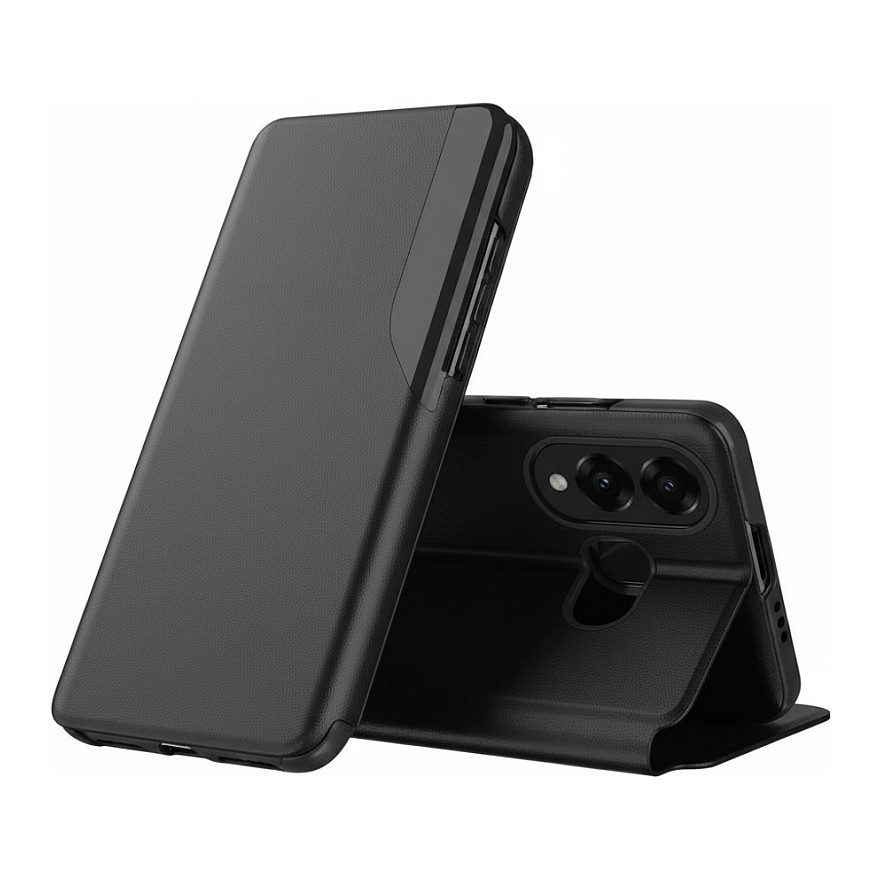 PEDEA Book Cover Classic fr Samsung Galaxy S25 Edge, schwarz