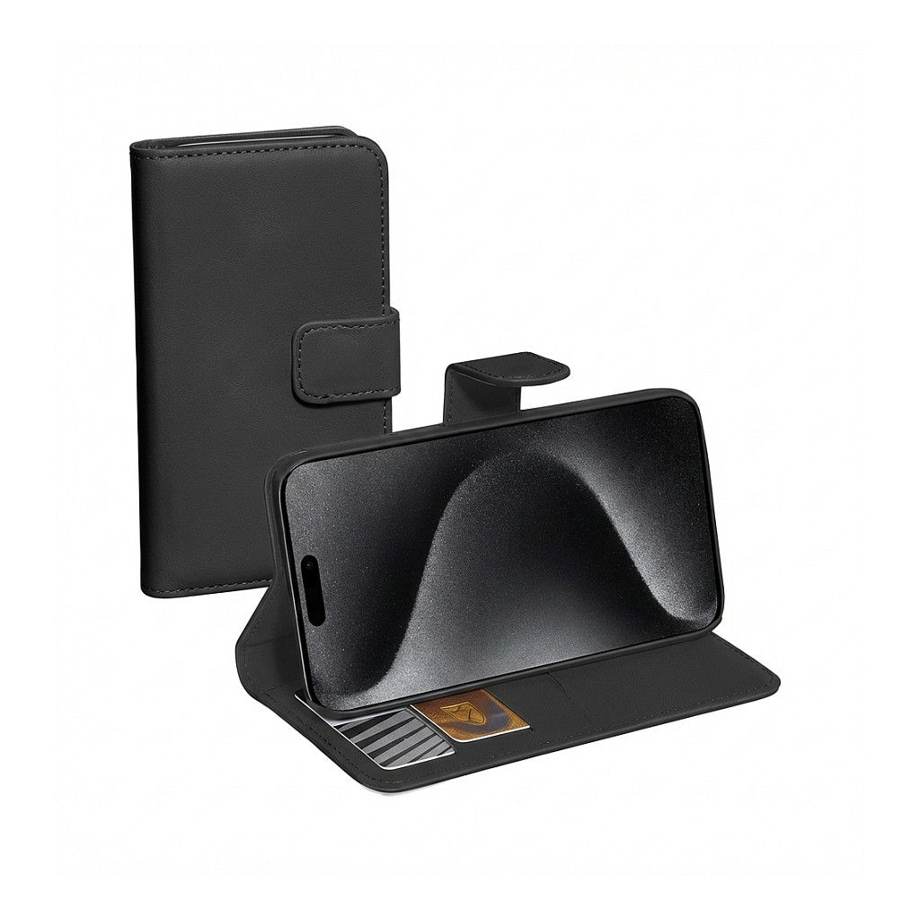 PEDEA Book Cover Classic fr Apple iPhone 17 Pro, schwarz