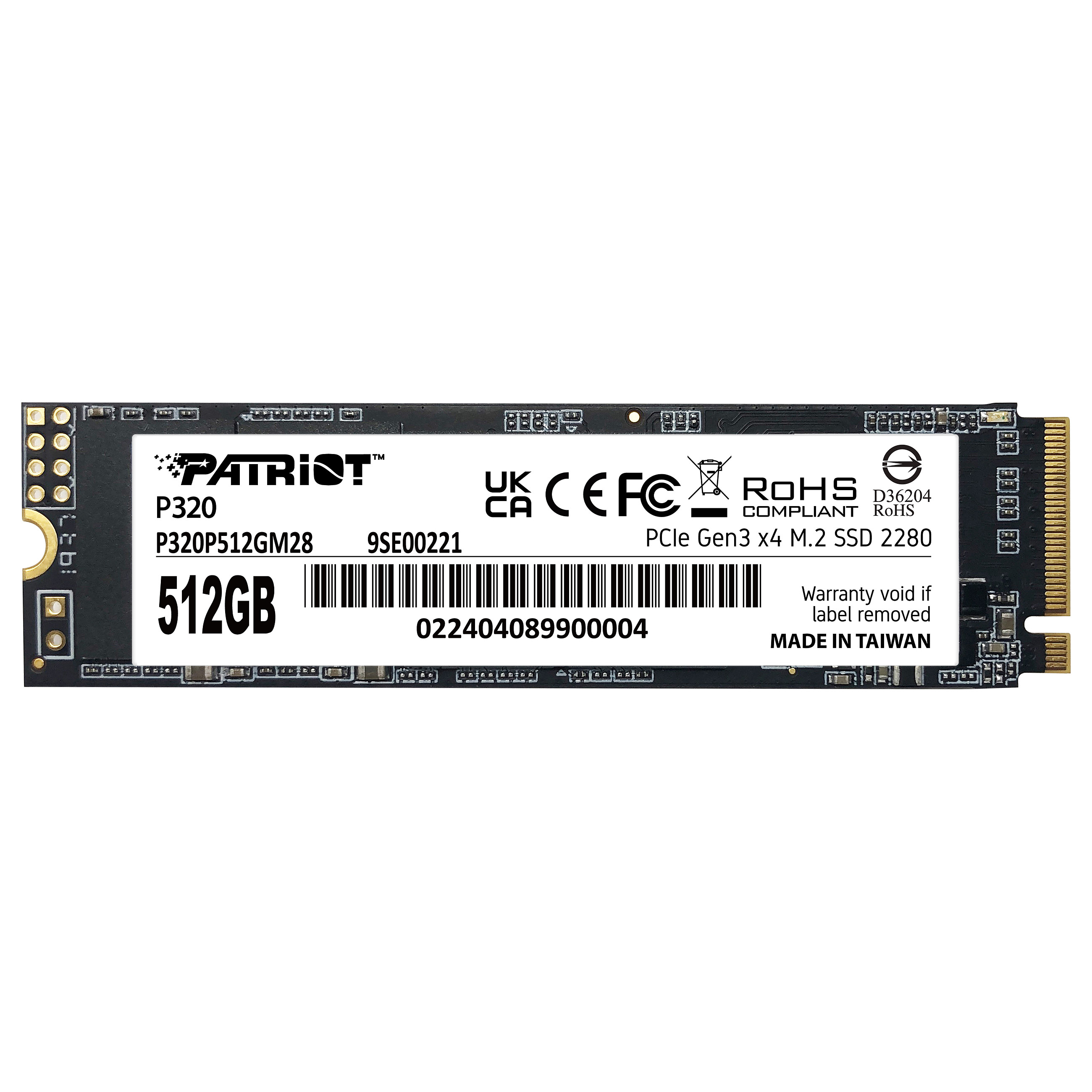 M.2 512GB Patriot P320 PCIe 3.0 3000/2200 PE997