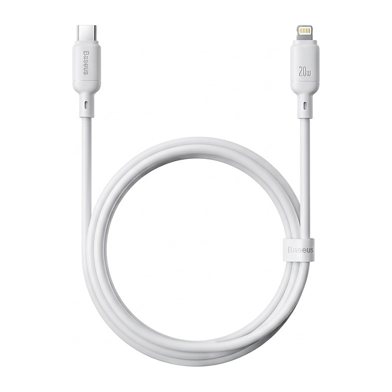 Baseus Silky Series Ladekabel Type-C auf iP 20W 2m Moon Weiß