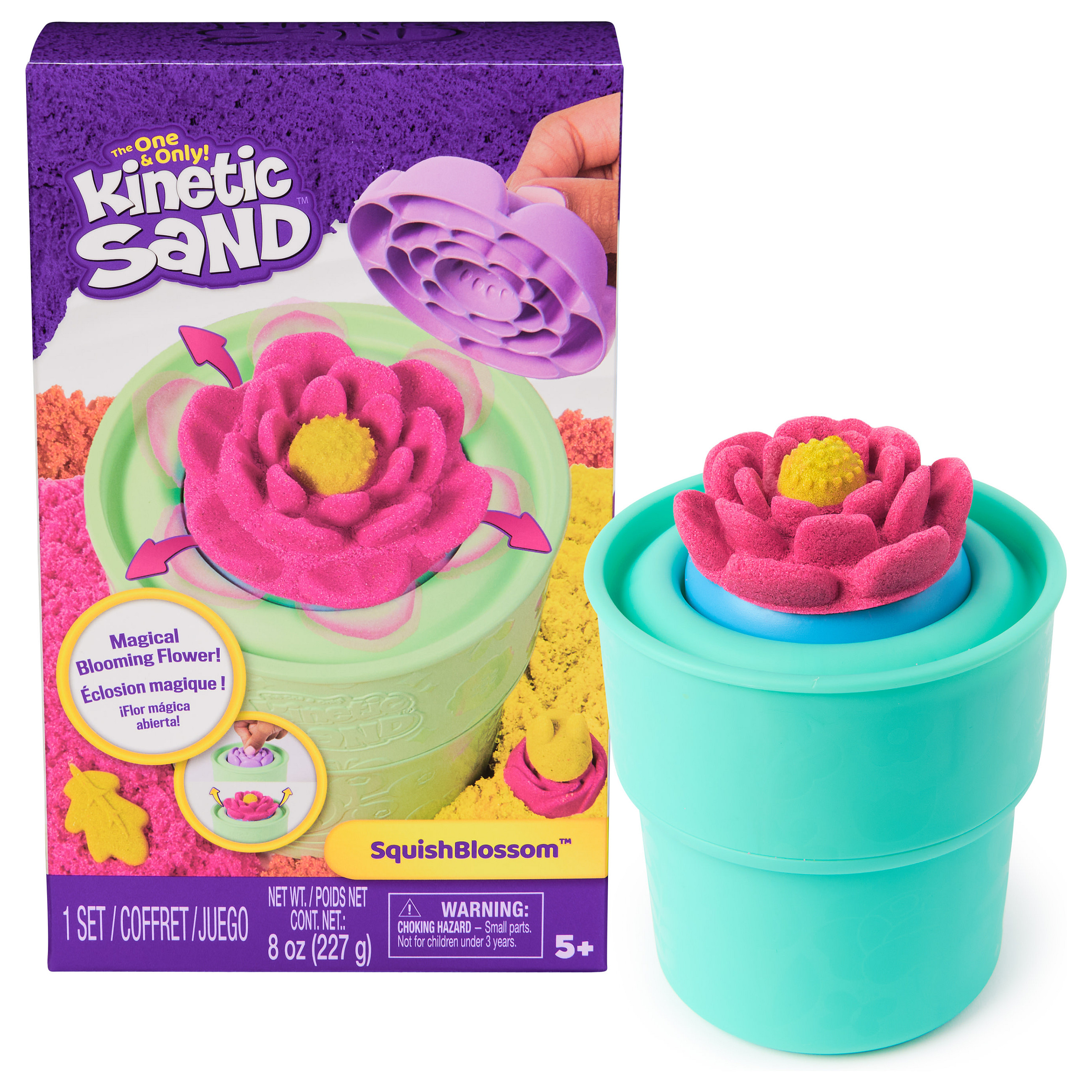 Spinmaster Kinetic Sand - Squish Blumen Set (227 Gramm Sand)