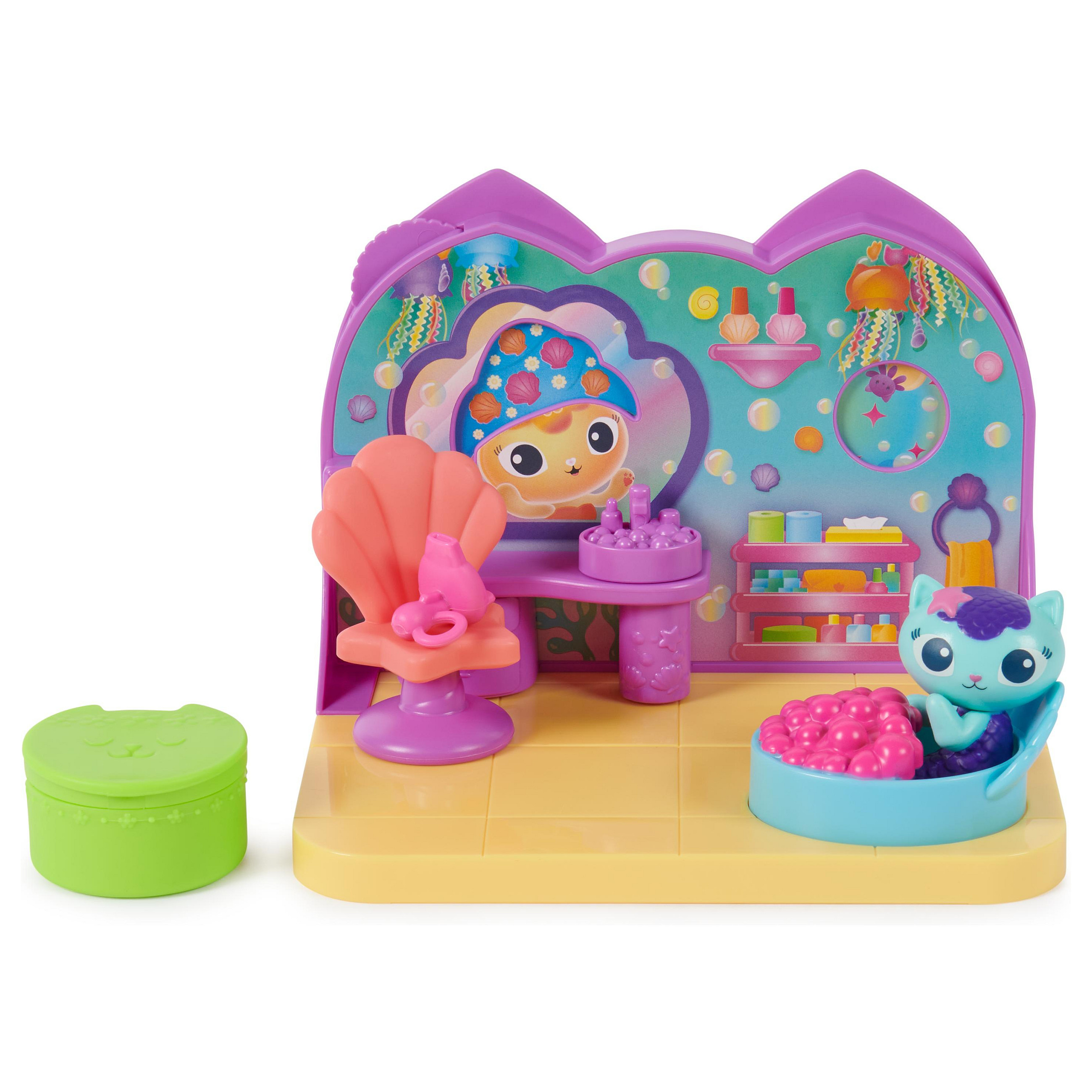 Spinmaster Gabby's Dollhouse Deluxe Room Spielset - Wellness Raum mit Meerktzchen