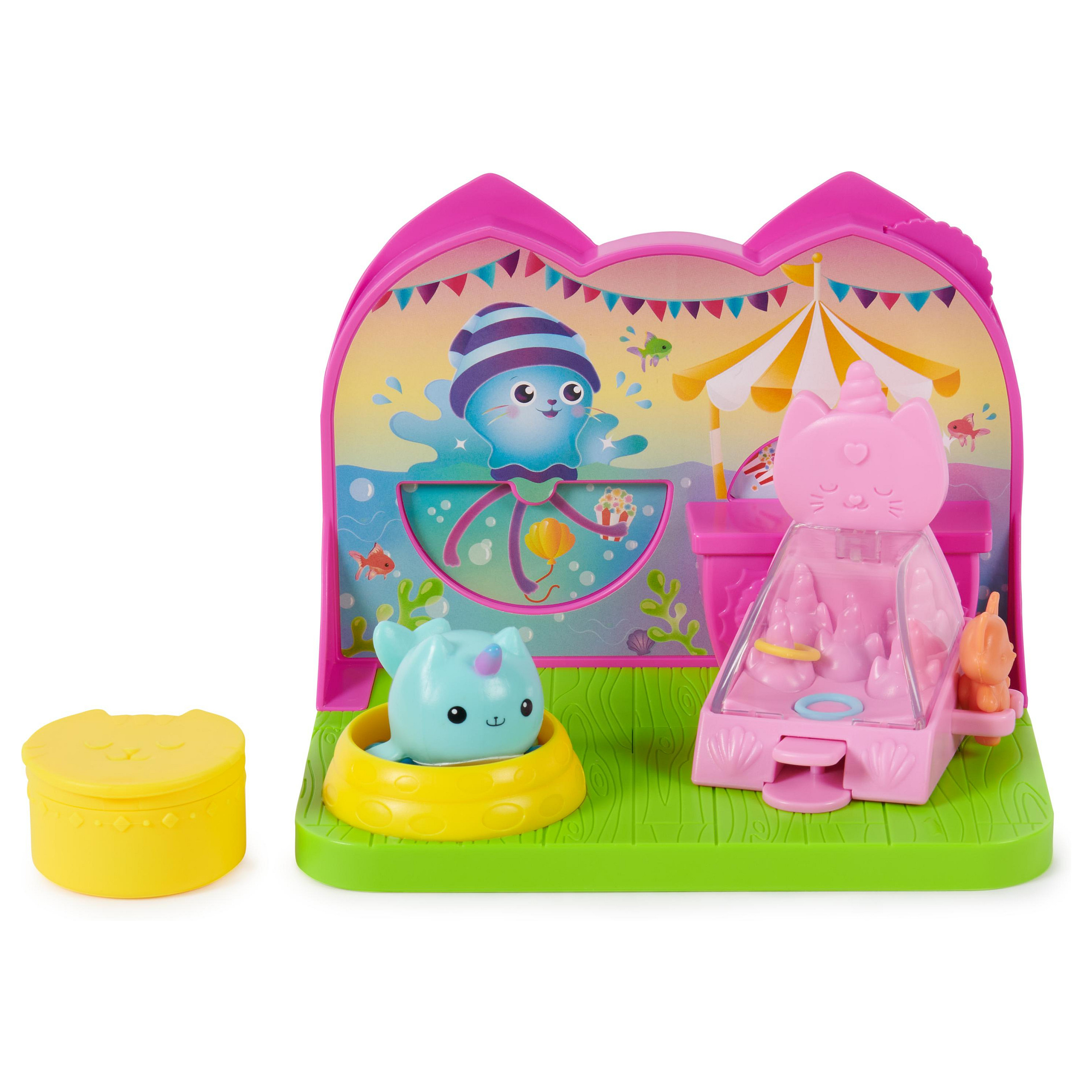 Spinmaster Gabby's Dollhouse Deluxe Room Spielset - Fest-Raum mit Ktzchen Narwal