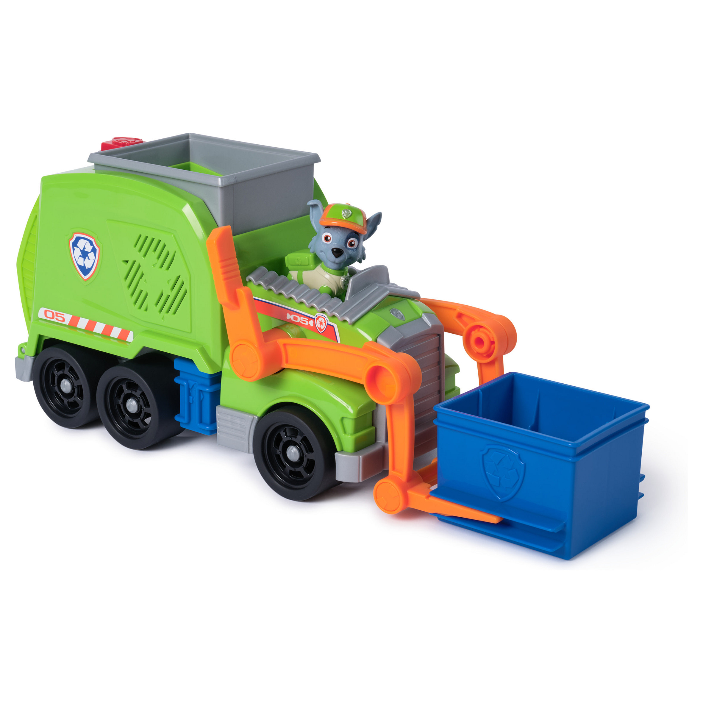 Spinmaster Paw Patrol - Extragroer Recycling-Truck mit Rocky Spielfigur und Verwandlungsfunktion