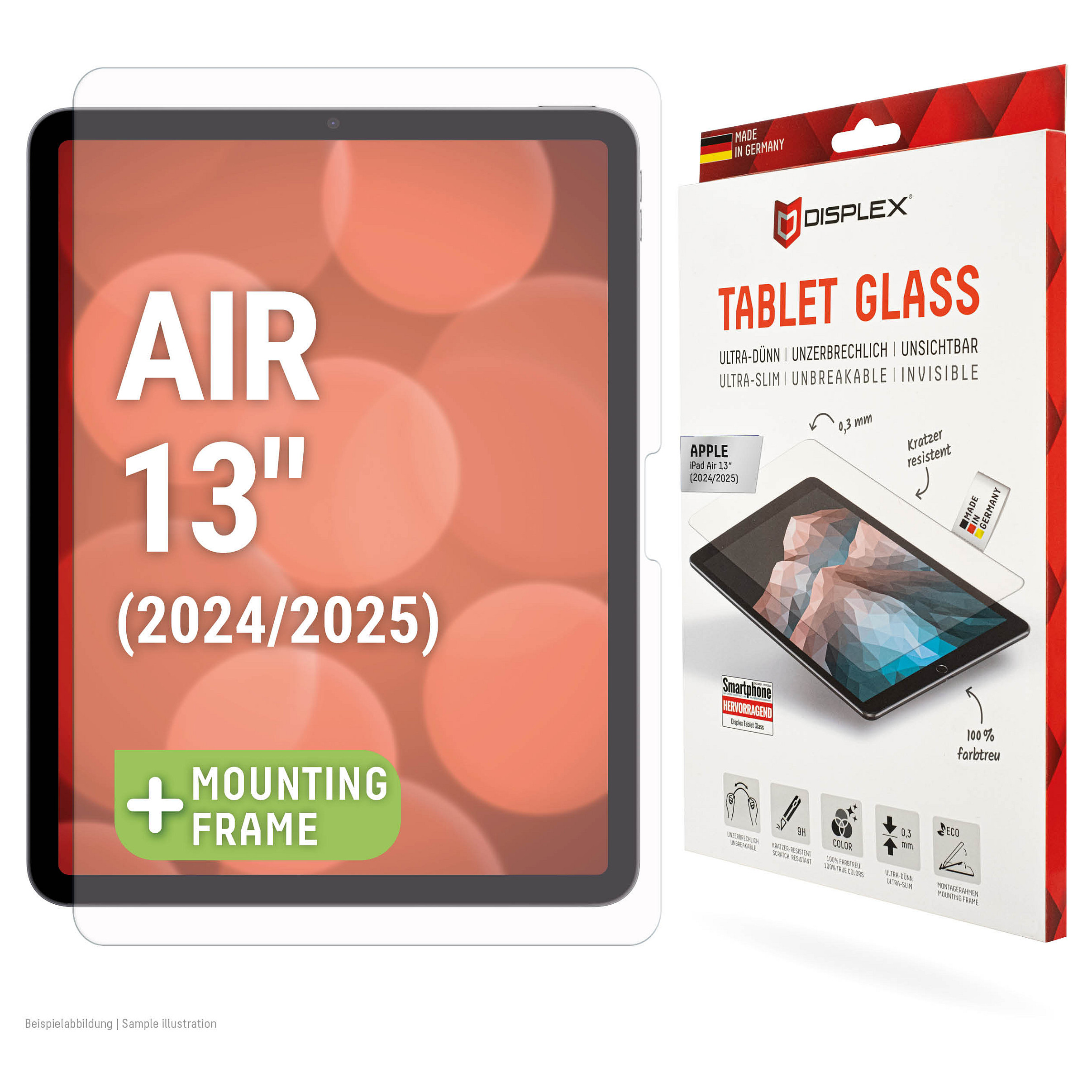 DISPLEX Tablet Glasschutzfolie für iPad Air 13