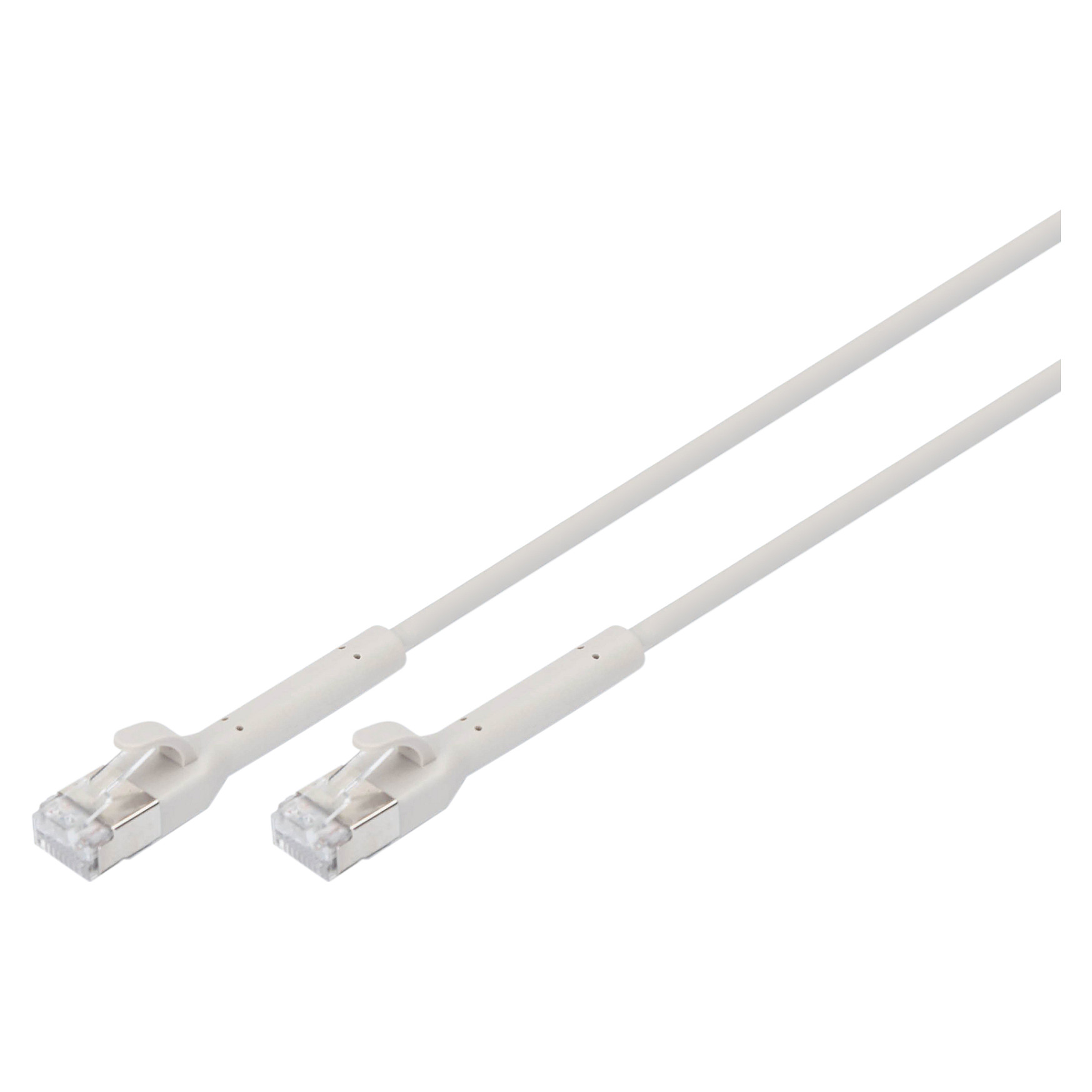 DIGITUS abwinkelbares Patchkabel F/FTP Cat.6a grau 0,3m