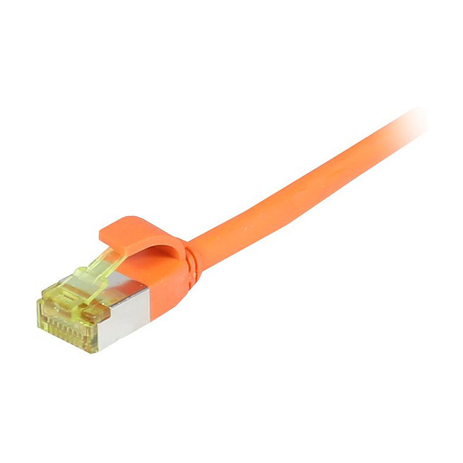 Synergy21 Patchkabel RJ45, CAT6A 500Mhz, 1,5m, orange, S-STP(S/FTP), slimline rund d=4,5mm, TPE/LSZH(Superflex), AWG28, mit CAT7 Rohkabel,