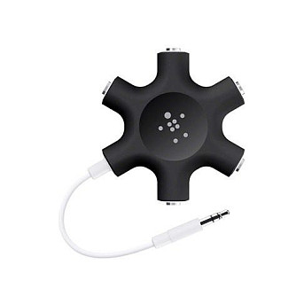 Belkin RockStar 5-fach Klinkenverteiler, Weiß/Rot, Klinke (3.5 mm)