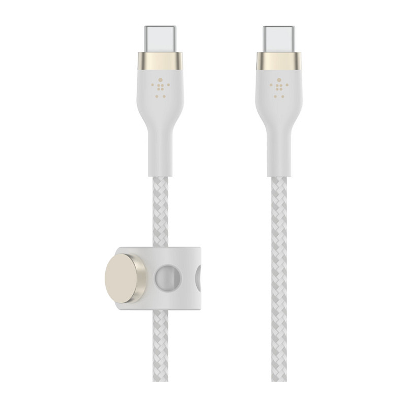 Belkin USB-C auf USB-C Kabel geflochten, Weiß, 60W, 1m