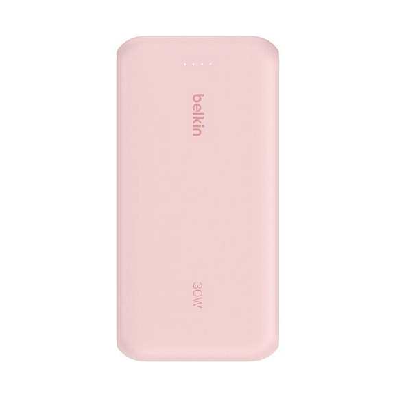 Belkin Powerbank mit integriertem USB-C Kabel, Pink, USB-C, 20.000 mAh