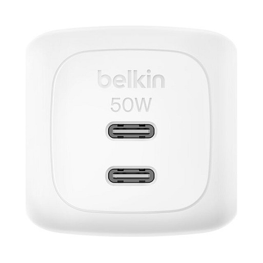 Belkin Ladegert Dual USB-C 50W PD + PPS ,wei WCH019kqWH