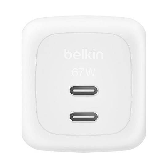 Belkin Ladegert Dual USB-C 67W PD + PPS ,wei WCH020kqWH