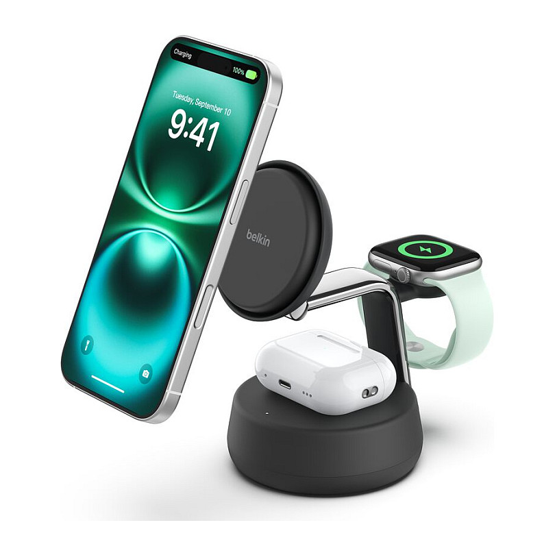 Belkin UltraCharge Pro 25W Qi2 mag.3-in-1 Ladest.sw. WIZ040kqCH